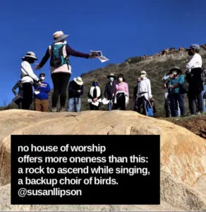 Leading an outdoor Shabbat service